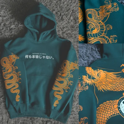 Golden Dragon Green Hoodie