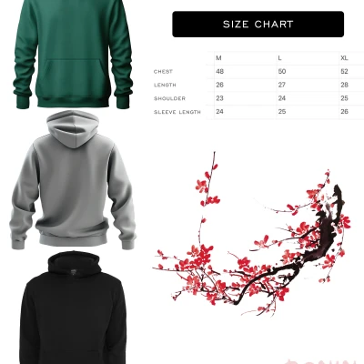 YING YANG Koi Fish hoodie Grey