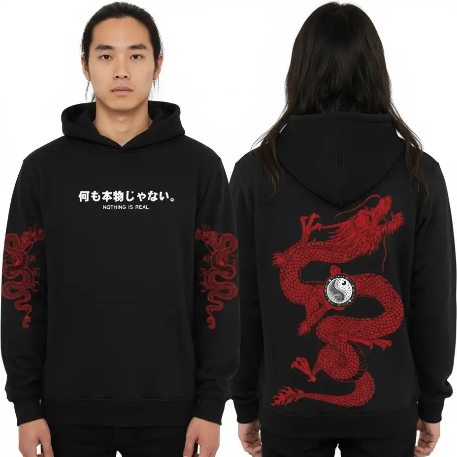 Product image of Red Dragon Nothing is Real Hoodie Black