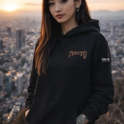 Tokyo Non zipper pullover hoodi...