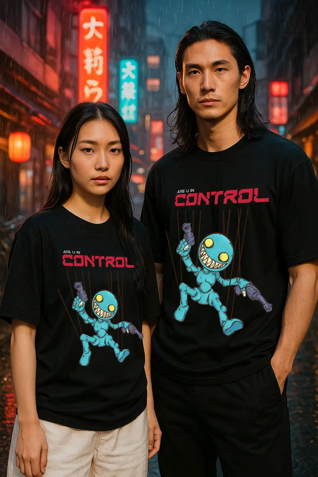 Product image of R U IN Control Tshirt black cotton