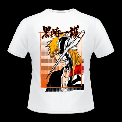 Ichigo Bleach White back printe...