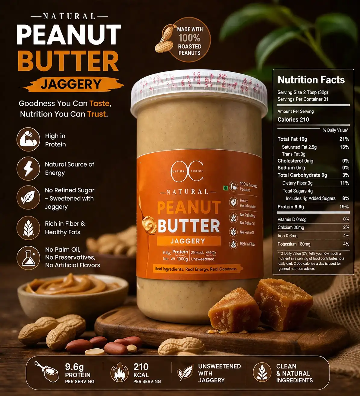 Product image of JAGGERY PEANUT BUTTER 1KG