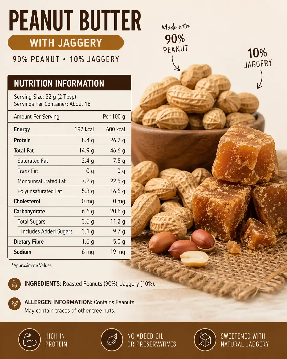 Product image of JAGGERY PEANUT BUTTER 1KG