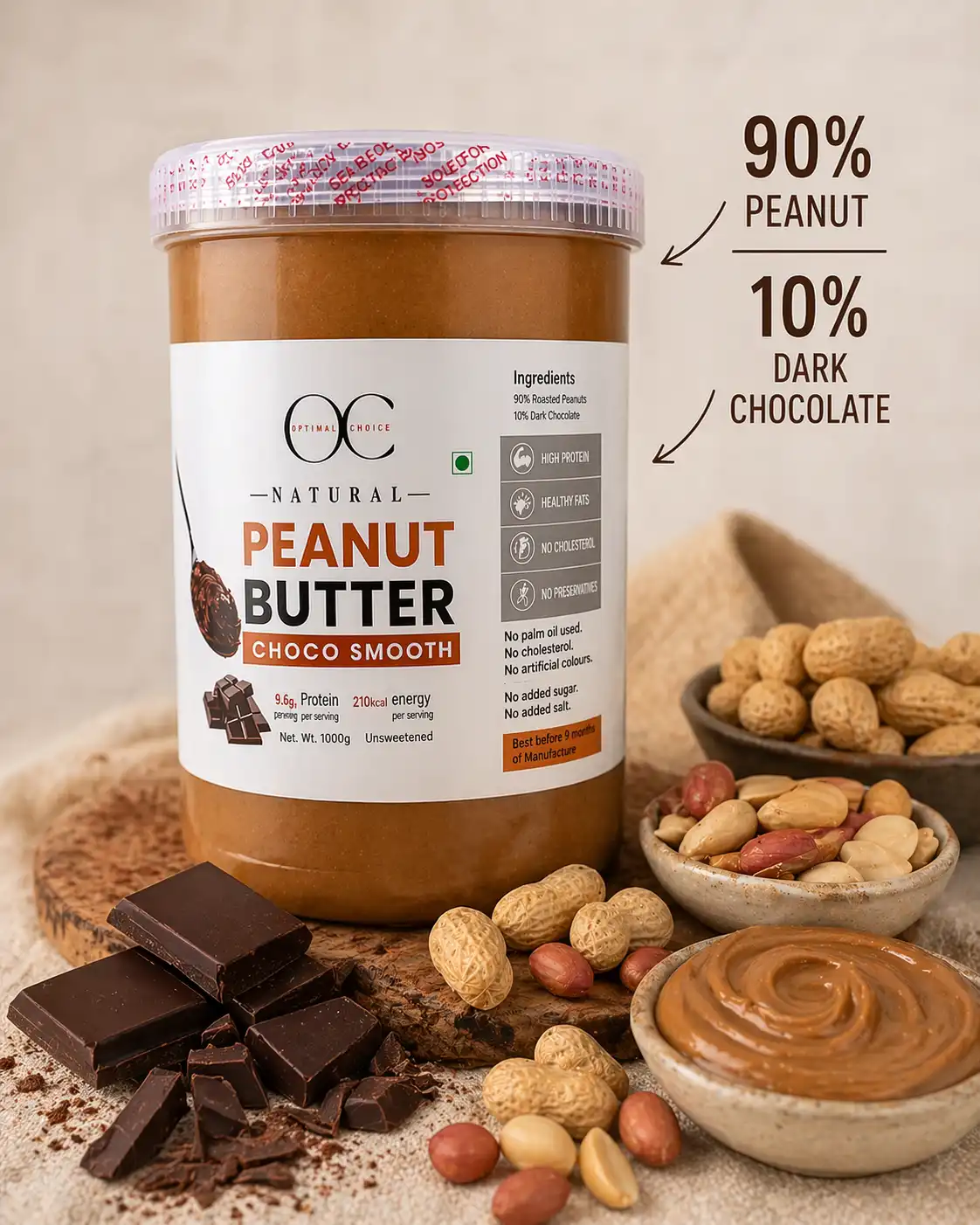 Product image of choco smooth peanut butter 1 kg