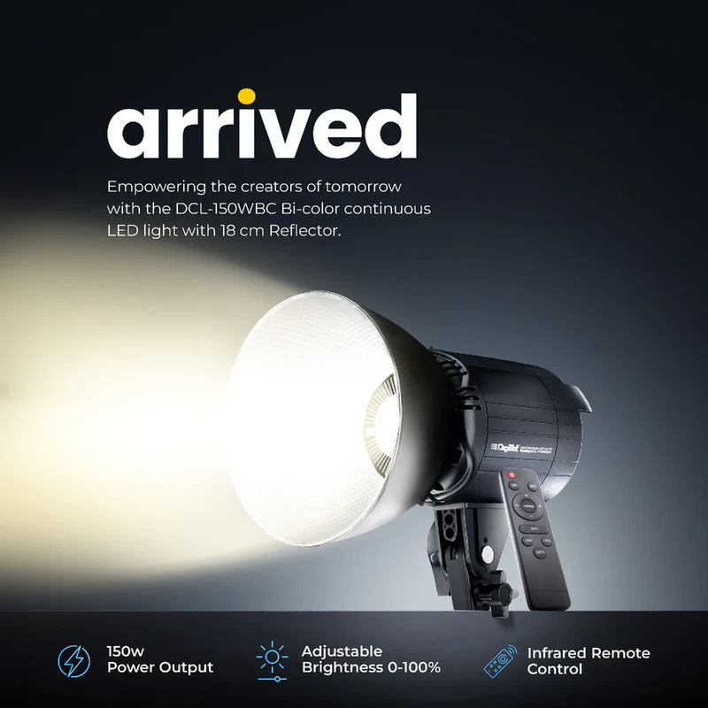 Product image of Digitek DCL-150WBC Bi-Color LED Light 18cm Reflector | Small Studio & Production Use