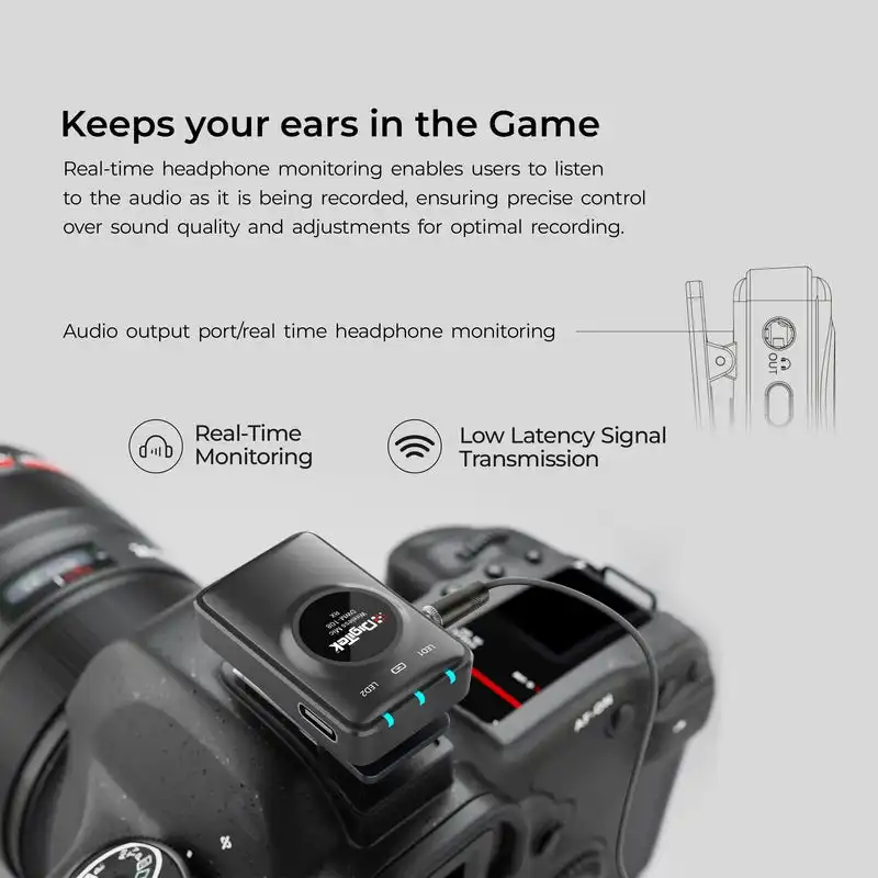 Product image of Digitek® DWM-108 2-in-1 Wireless Mic, 360° Sound, 50m Range, 10Hr Battery, Noise Cancellation