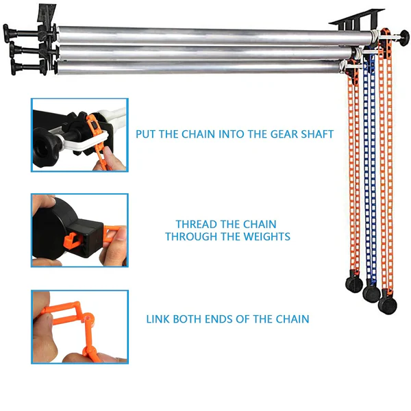 Product image of Digitek 3-Roller Photography Backdrop Wall Mount | Manual Ceiling Holder | Home Studio Use