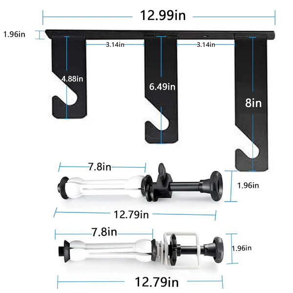 Product image of Digitek 3-Roller Photography Backdrop Wall Mount | Manual Ceiling Holder | Home Studio Use