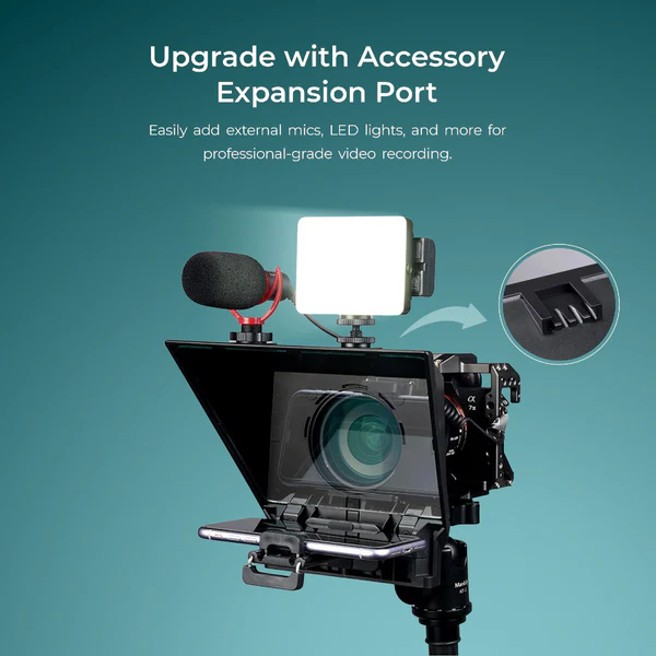Product image of Digitek® DTP-008 8" Teleprompter, Smartphone/DSLR, Remote & App Control, iOS/Android