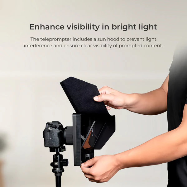Product image of Digitek® DTP-010 10" Teleprompter, Smartphone/DSLR, Bluetooth Remote, iOS/Android App