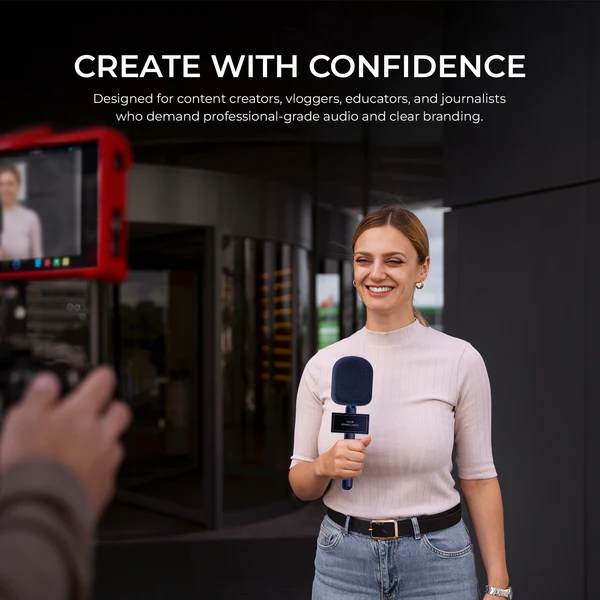 Product image of Digitek DHMA-102 Handheld Interview Mic Adapter | Foam Windshield | DWM101 & Wireless GO
