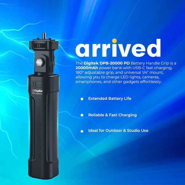 Product image of Digitek DPB-20000 PD Battery HANDLE GRIP for LED Studio COB Light