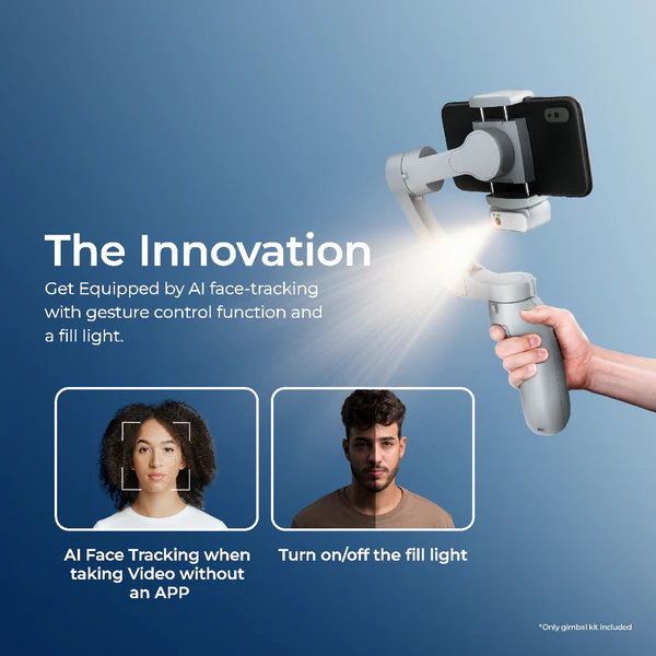 Product image of Digitek DSG-007F AI 3 Axis Wide Angle Smartphone Gimbal with AI Tracker & 5 hrs Working time
