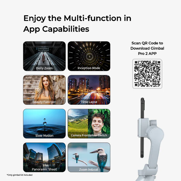 Product image of Digitek DSG-007F AI 3 Axis Wide Angle Smartphone Gimbal with AI Tracker & 5 hrs Working time