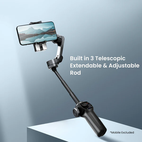 Product image of Digitek DSG-009F 3-Axis Foldable Smartphone Gimbal with Telescopic Rod | Smooth Video