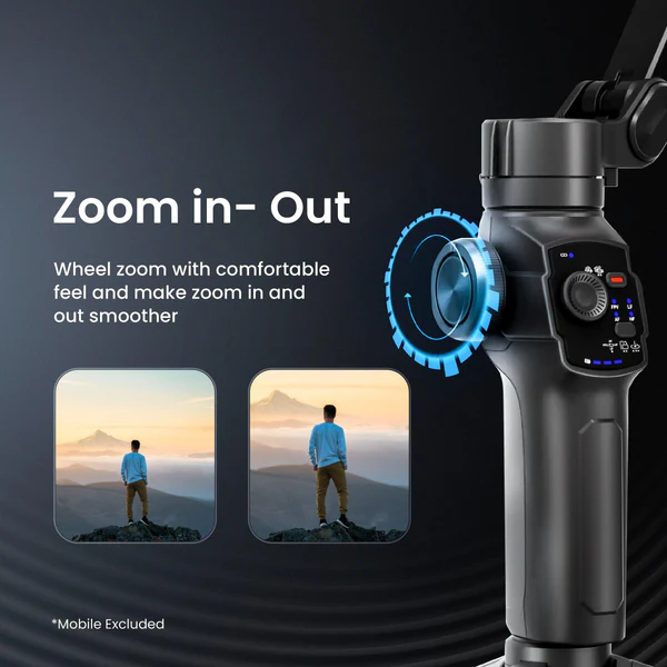 Product image of Digitek DSG-009F 3-Axis Foldable Smartphone Gimbal with Telescopic Rod | Smooth Video