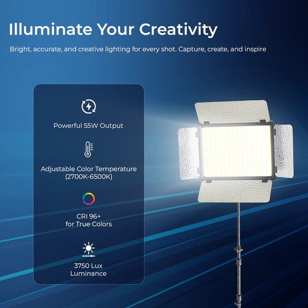 Product image of Digitek LED-D1120 Professional Portable LED Video Light Panel | 50W | Indoor/Outdoor Use