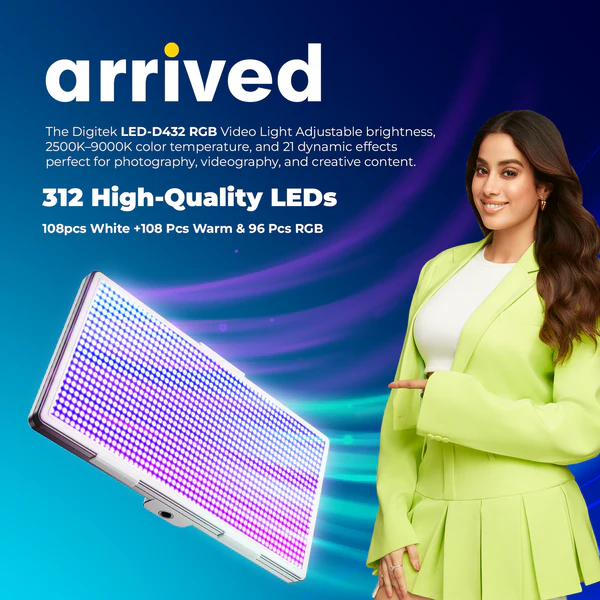 Product image of Digitek (LED-D432 RGB) Portable RGB LED Video Light LED-D432 RGB