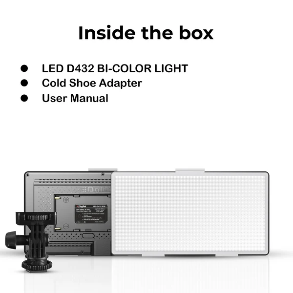 Product image of Digitek (LED-D432 Bi) Portable Bi-Color LED Video Light LED-D432Bi