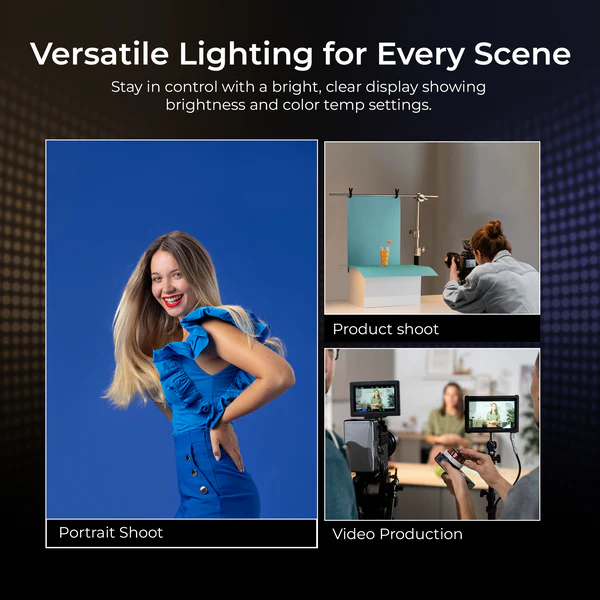 Product image of Digitek (LED-D432 Bi) Portable Bi-Color LED Video Light LED-D432Bi