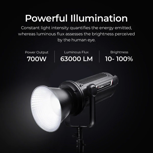 Product image of DIGITEK DCL-600WBC 700W Bi-Color LED Video Light 18cm Reflector | 2700–6500K | CRI≥96