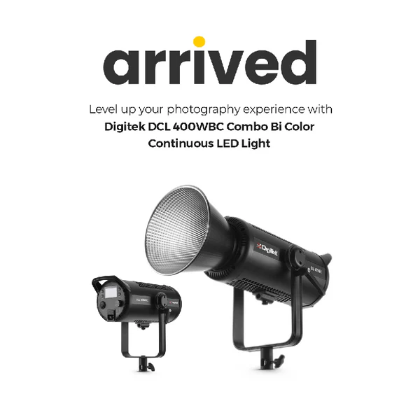 Product image of Digitek DCL-400 WBC Combo Continuous Light 2700-6500K Bi-Color High CRI | Studio & Pro Use