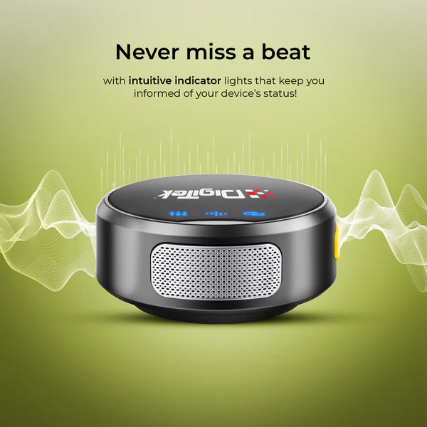 Product image of Digitek® DWM-115 2-in-1 Wireless Mic, 360° Sound, Noise Reduction, 40m Range, 6Hr Battery