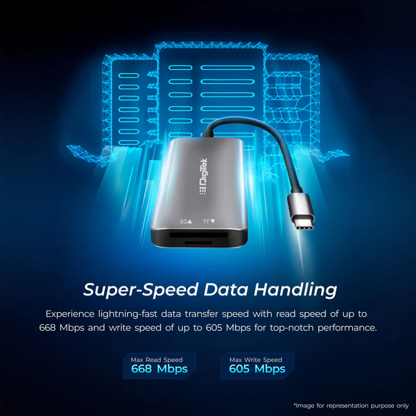 Product image of Digitek DCR-103 3-in-1 CF Express/SD/TF Type-C USB 3.2 Card Reader | Multi-OS Support