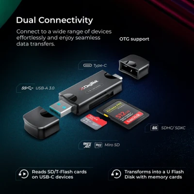 Digitek (DCR-007) USB-A 3.0 & T...
