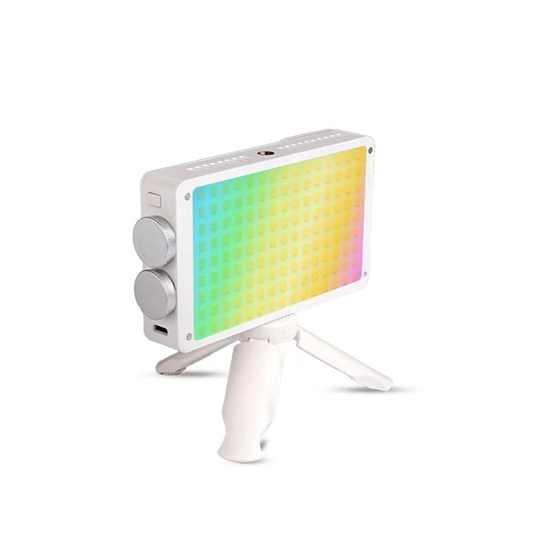 Product image of Digitek LED D40W RGB LED Video Light with 174 LEDs, 2700K–7500K Temperature, 1–100% Luminance, 13 Creative Modes, Inbuilt 3200mAh Battery, Type-C Charging, Mini Tripod & Diffuser, For Photo & Videography