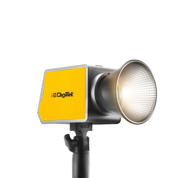 Product image of Digitek (DCL 100 WBC) 100W Bi-Color Continuous LED Light with Mini Bowen Mount & Reflector, 2700K-6500K+200 Color Temp, 20FX Modes, 97+ CRI, 0-100% Brightness, APP Control, Lighting for Videography