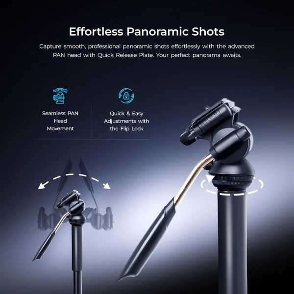 Product image of Digitek Monopod DMP 55 LVH Maximum Opetating height 1600mm with 3 KG load Capacity