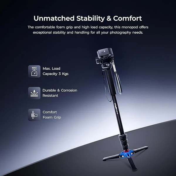 Product image of Digitek Monopod DMP 55 LVH Maximum Opetating height 1600mm with 3 KG load Capacity
