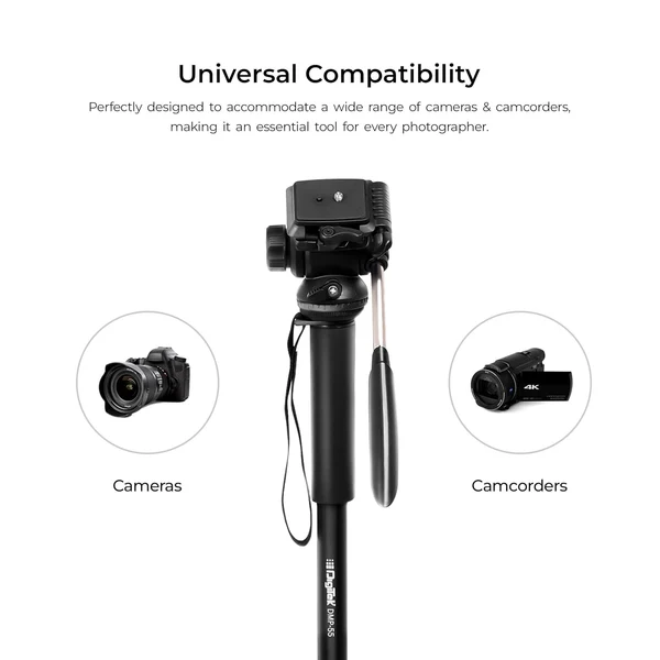 Product image of Digitek Monopod DMP 55 LVH Maximum Opetating height 1600mm with 3 KG load Capacity