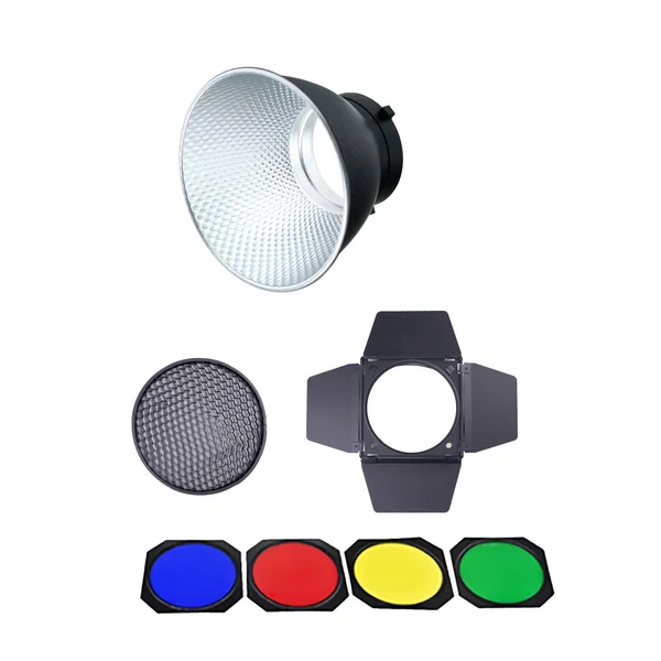 Product image of Digitek (DBR 055) Bowens Reflector with Barndoor Combo Universally Compatible with All Flash Speedlites