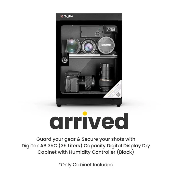 Product image of Digitek (AB 35C) 35 Liters Capacity Digital Display Dry Cabinet with Humidity Controller (Black)