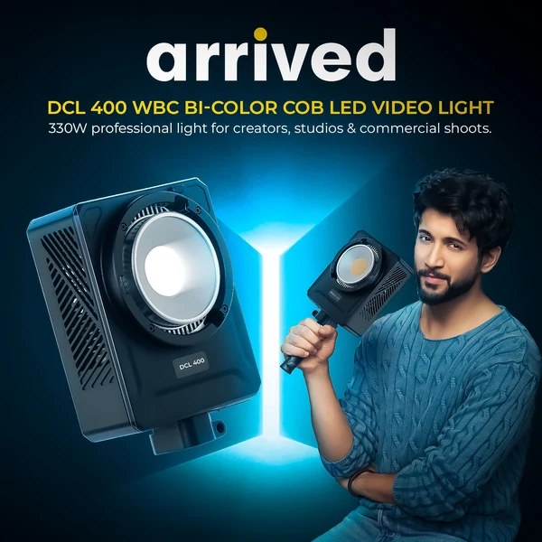 Product image of Digitek Lite (DCL 400WBC Combo) 330W Bi Color COB LED Continuous Light with Reflector & Bowens Mount, 10 Fx Effects, 0-100% Dimming, 2700K-6500K Color Temp, 26860LM, 95+ CRI, For Photo & Video Shoots