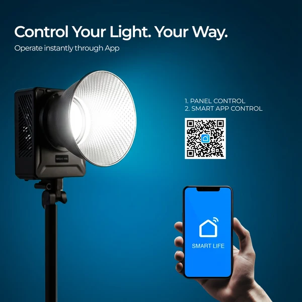 Product image of Digitek Lite (DCL 400WBC Combo) 330W Bi Color COB LED Continuous Light with Reflector & Bowens Mount, 10 Fx Effects, 0-100% Dimming, 2700K-6500K Color Temp, 26860LM, 95+ CRI, For Photo & Video Shoots