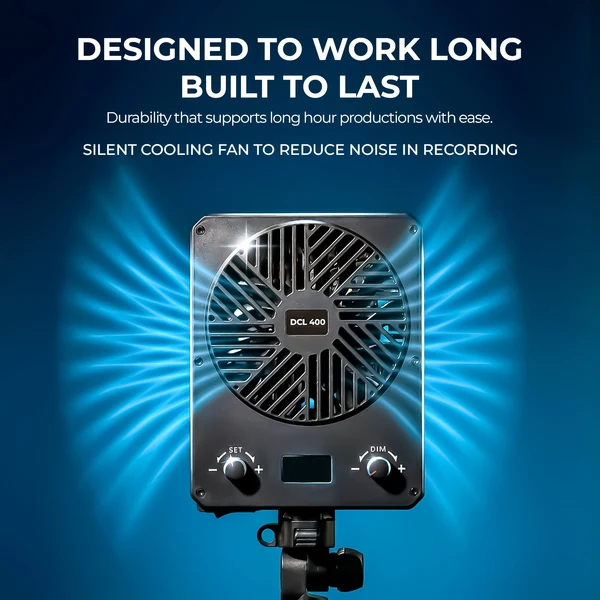Product image of Digitek Lite (DCL 400WBC Combo) 330W Bi Color COB LED Continuous Light with Reflector & Bowens Mount, 10 Fx Effects, 0-100% Dimming, 2700K-6500K Color Temp, 26860LM, 95+ CRI, For Photo & Video Shoots