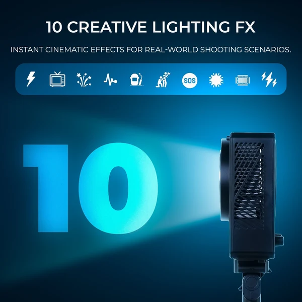 Product image of Digitek Lite (DCL 400WBC Combo) 330W Bi Color COB LED Continuous Light with Reflector & Bowens Mount, 10 Fx Effects, 0-100% Dimming, 2700K-6500K Color Temp, 26860LM, 95+ CRI, For Photo & Video Shoots