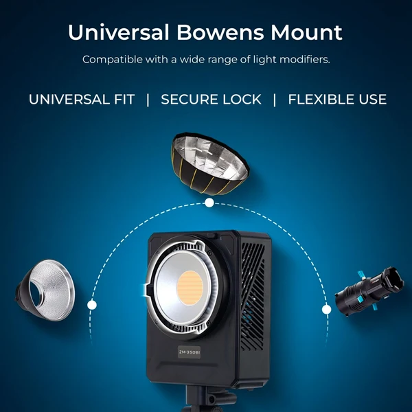 Product image of Digitek Lite (DCL 400WBC Combo) 330W Bi Color COB LED Continuous Light with Reflector & Bowens Mount, 10 Fx Effects, 0-100% Dimming, 2700K-6500K Color Temp, 26860LM, 95+ CRI, For Photo & Video Shoots