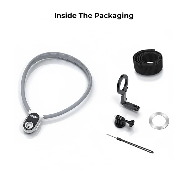 Product image of Digitek (DNM 050) Silicon U-Shaped Neck Magnetic Mount for Phones & Action Cameras, Magnetic Grip, 360° Rotation, Horizontal/Vertical Shooting, MagSafe & Non-MagSafe Compatible, for Outdoor Vlogging