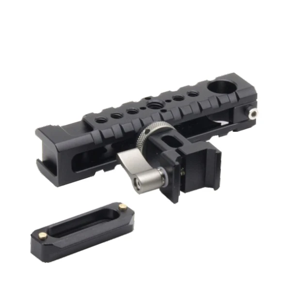 Digitek (DCCH 004) Camera Cage Top Handle Grip with Nato Clamp & Cold Shoe Mount For Sony, Nikon, Canon, Panasonic, Fujifilm & Blackmagic