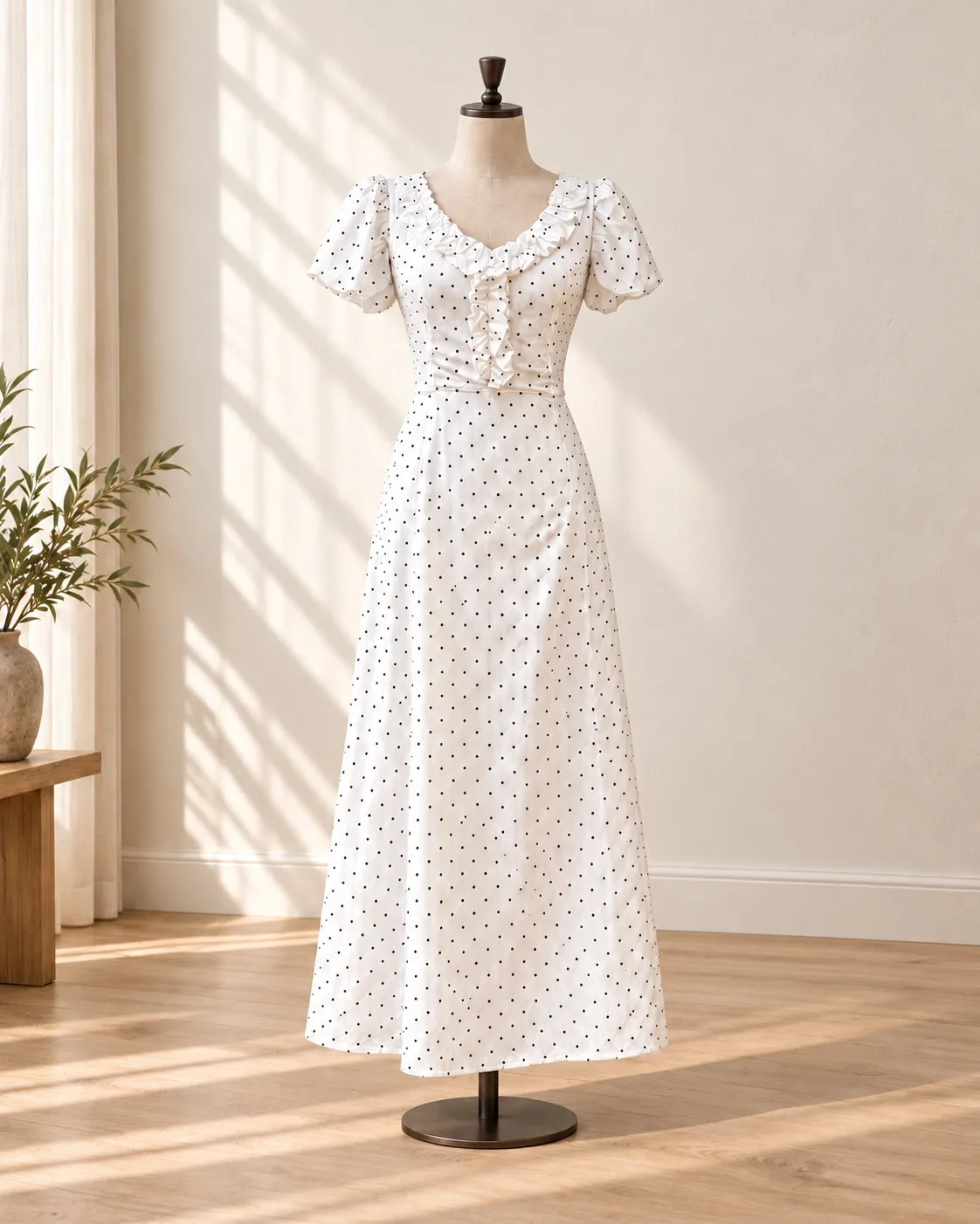 Bella Polka Long Dress