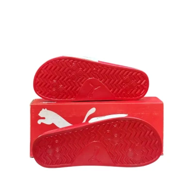 Puma Red And White Slides