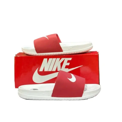 Nike Red and White Slides