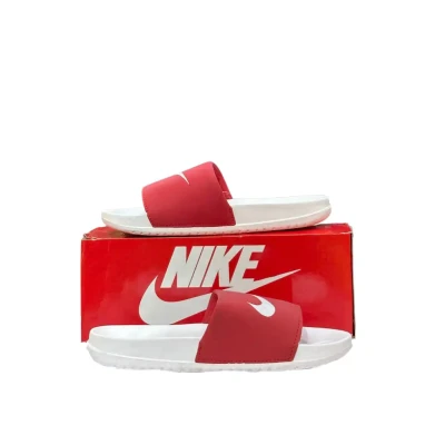 Nike Red and White Slides