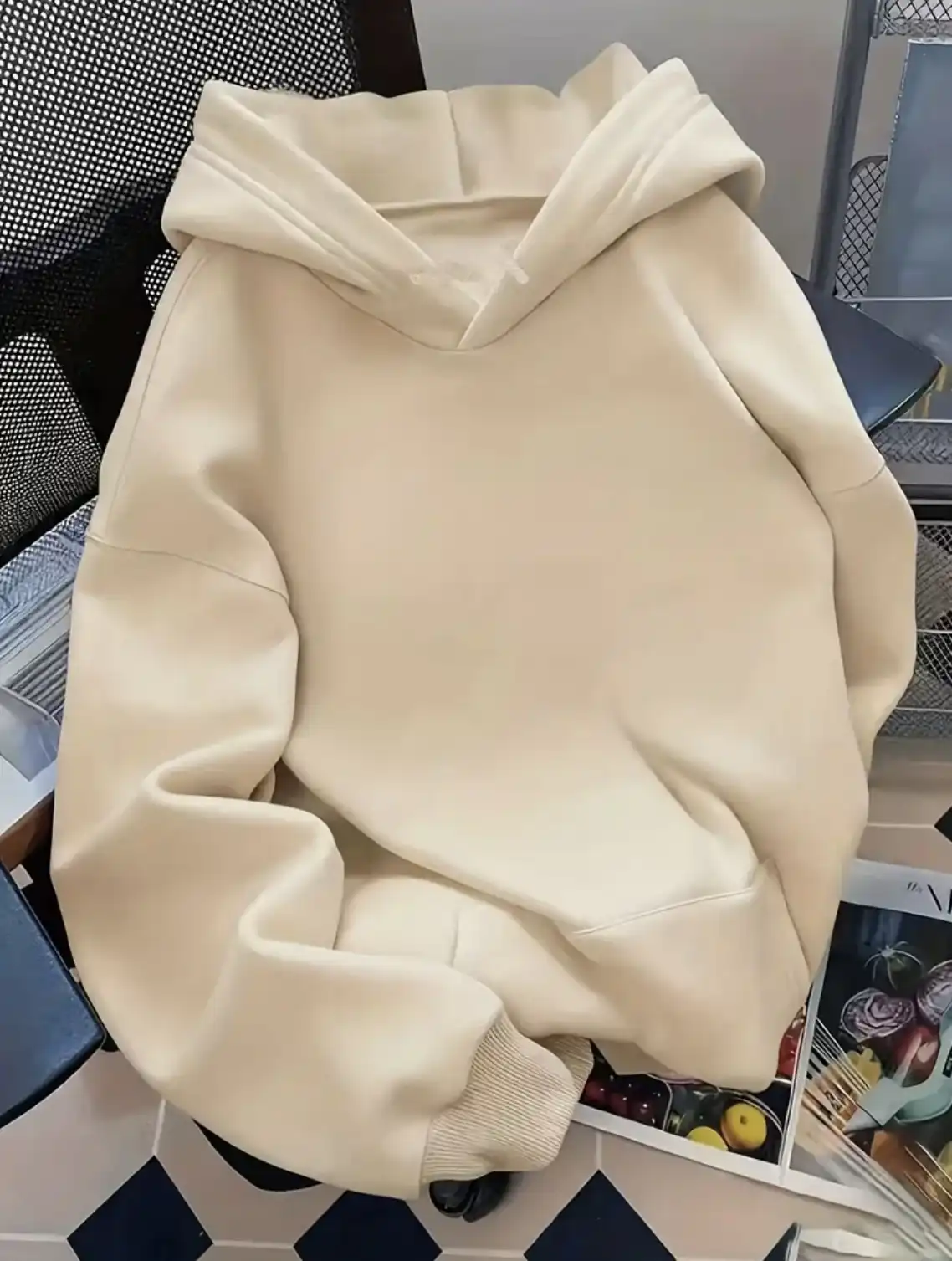 Product image of Luxe Beige Oversized Hoodie • NOVORA Series
