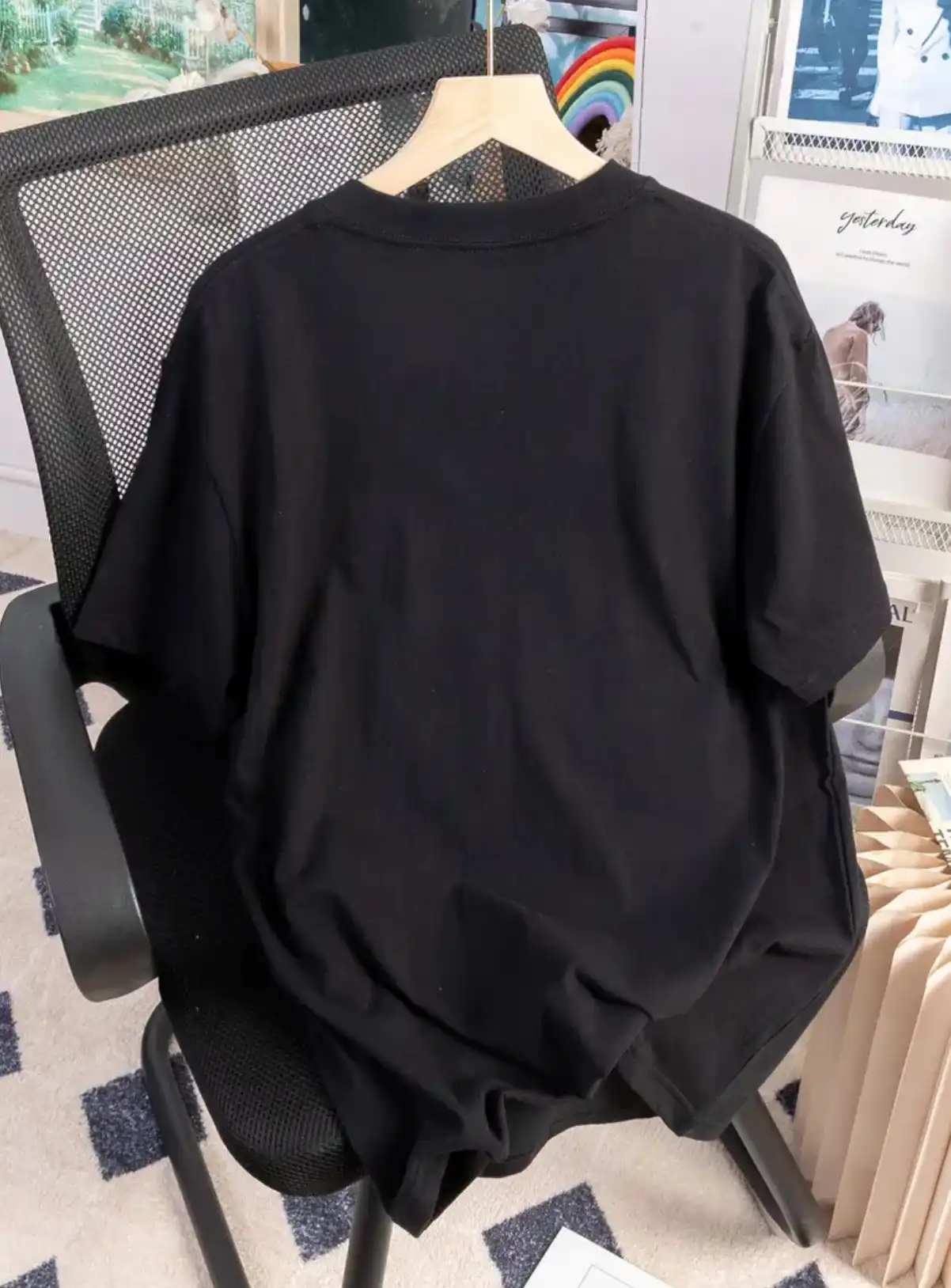 Product image of Black Signature Logo oversized Tee — NOVORA Crafted